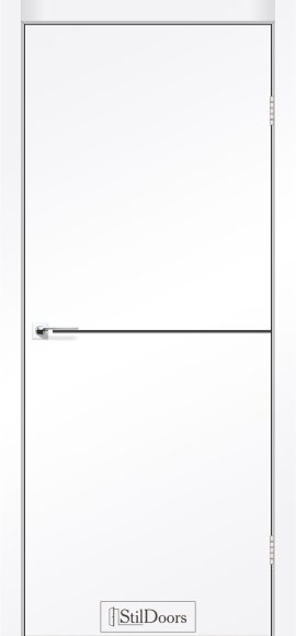 Двері Loft Aluminium білий мат молдинг чорний
